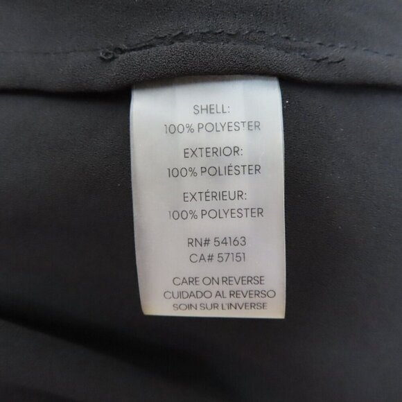 Calvin Klein Womens Large Metallic Silver Gray Sleeveless Neck Tie Shirt Blouse - Picture 6 of 8